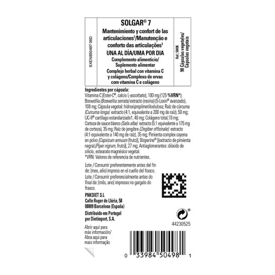 Solgar 7® Joint Support &amp; Comfort 90caps