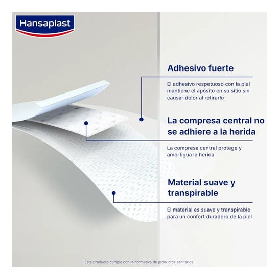 Pensos esterilizados Hansaplast Sensitive XL 6x7cm 5uds