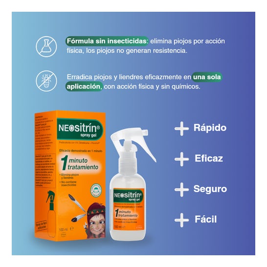 Neositrin ™ Antipiojos 100% spray 60ml + xampu 100ml