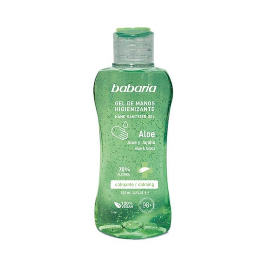 Babaria Aloe & Jojoba Gel Sanitizante Suavizante para as Mãos 70% Álcool 100ml