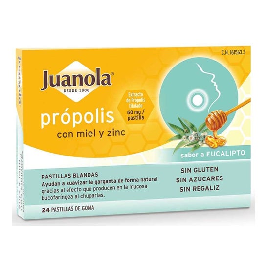 Juanola™ própolis com mel e zinco 24uds