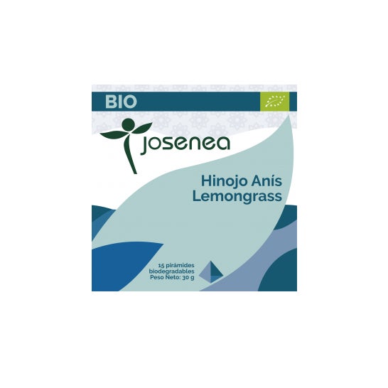 Josenea erva-doce anis capim cidreira bio caixa 15 pirâmides