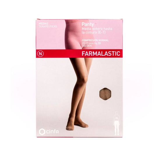 Farmalastic meia-calça até a cintura (E-T) compressão normal T-medium camel 1ud