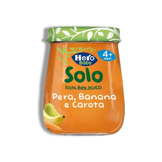Hero Solo Papilla Pera Banana Zanahoria 120g
