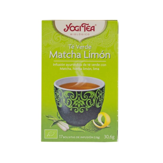 Yogi Tea Matcha Lemon chá verde 17 saquetas