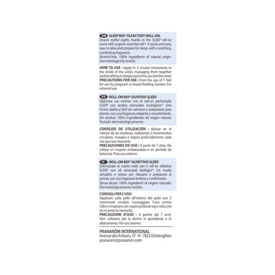 Pranarôm Aromaboost Sleep Roll-On Bio 5ml