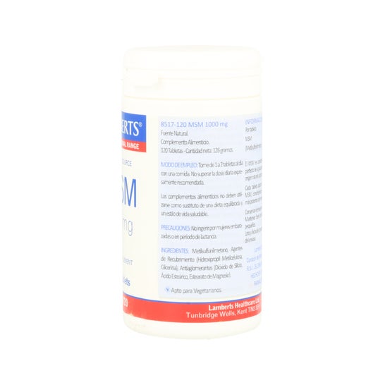 Lamberts MSM 1000mg 120 comprimidos