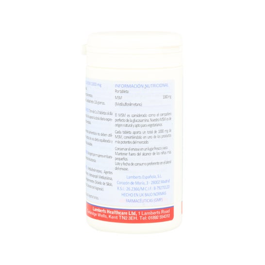 Lamberts MSM 1000mg 120 comprimidos
