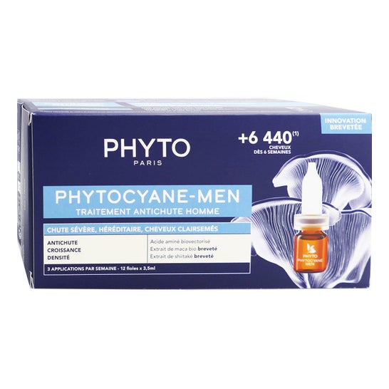 Phytocyane Tratamiento Anticaída Hombres 12 Ampollas