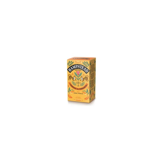 Hampstead Tea Turmeric-Cinnamon Infusão Bio 20 Saquetas