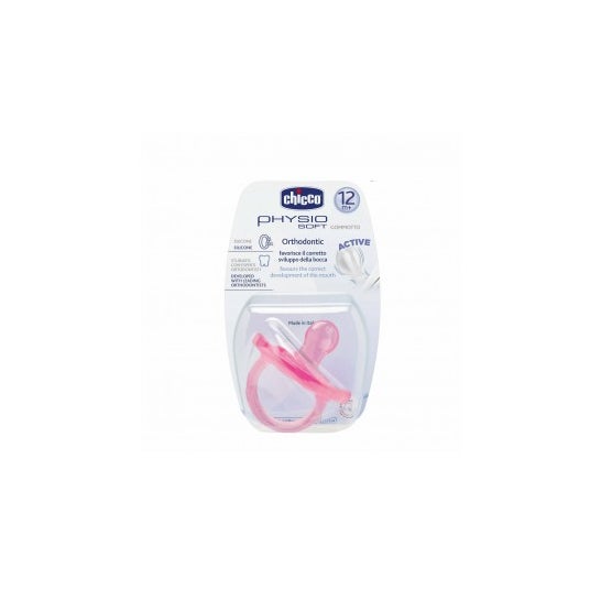 Chicco ™ anatômica macia silicone fisioterapia +12 Meses 1 rosa
