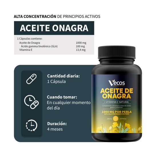 Vecos Nucoceutical Aceite de Onagra 120 Perlas