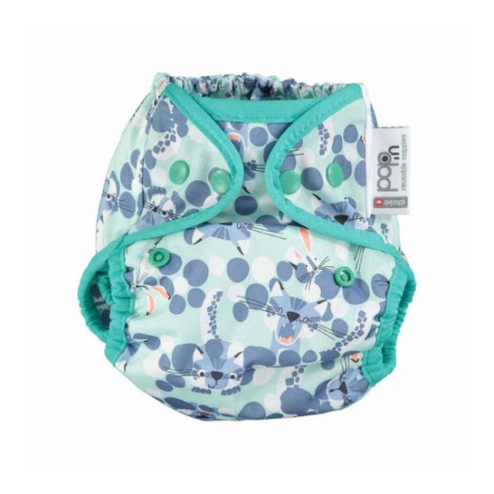 Close Cobertor Fralda Pop in Snow Leopard Velcro 1 Unidade