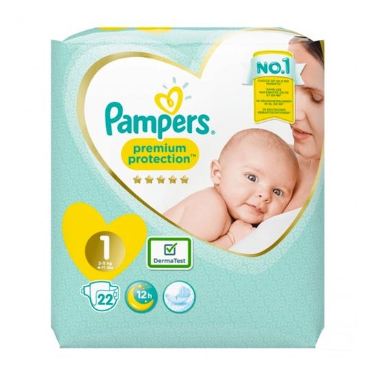 Pampers Premium Protection New Baby T1 25 kg 22 camadas