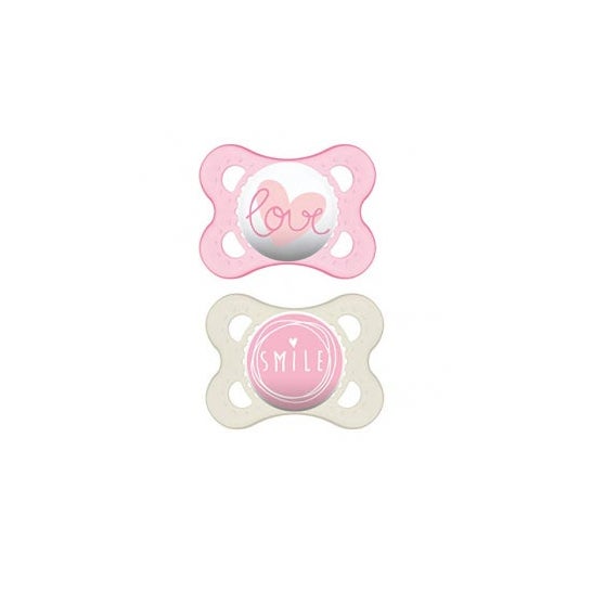 Mam Soother Original Latex 0- 6 M Pink Double Pack