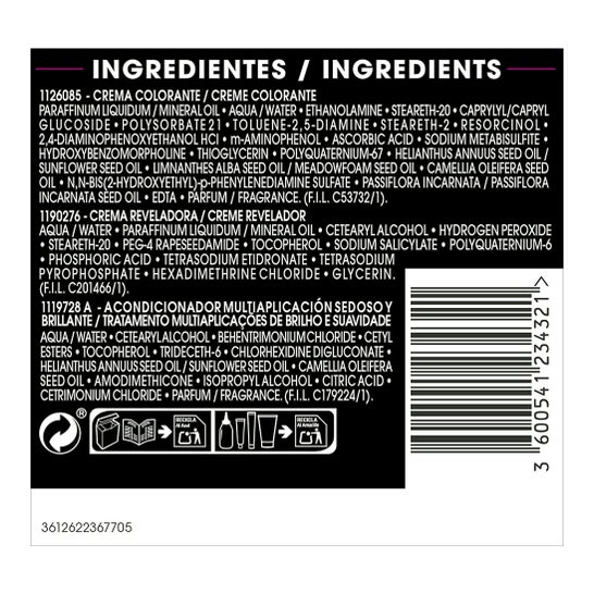 Garnier Olia Coloração Permanente N°1.0 Ebony Black 4 peças