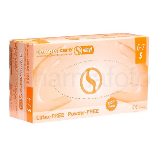 Sempercare Vinil Ss Latex Ss Luva em Pó S 6-7 100uts