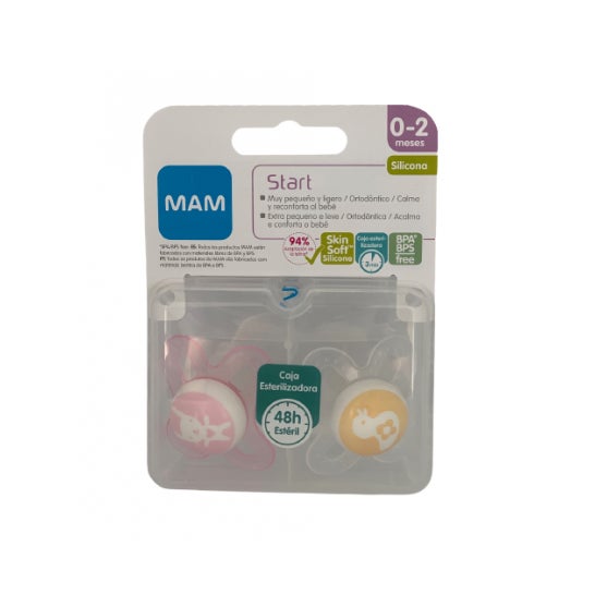 Mam Start Silicone Soother 0-2m 2u