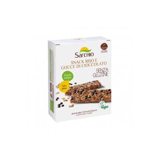 Sarchio Snack Arroz Gotas Chocolate Sin Gluten 80g