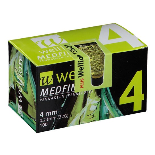Wellion Medfine Plus 4mm Agulha 100 Unidades
