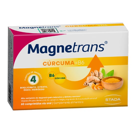 Magnetrans Cúrcuma vit B6 + 355 mg Magnésio 60 cápsulas
