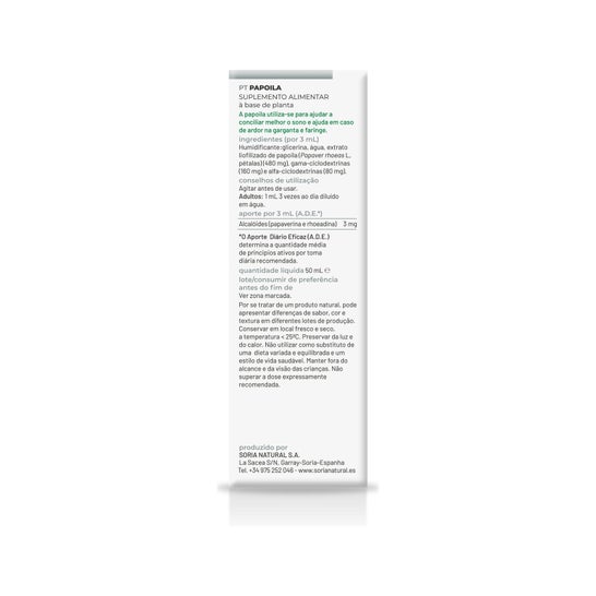 Extracto Amapola 50ml Xxi Soria Natural