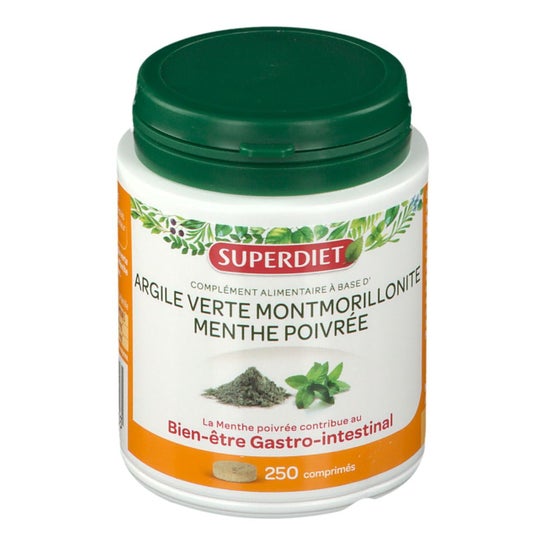Super Diet Argila Verde Montmorillonita Hortelã Pimenta 250 comprimidos