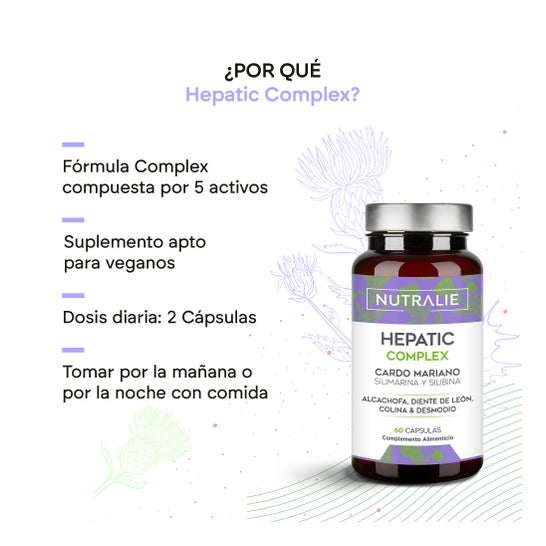 Nutralie Hepatic Complex con Cardo Mariano Alcachofa Diente León 60caps