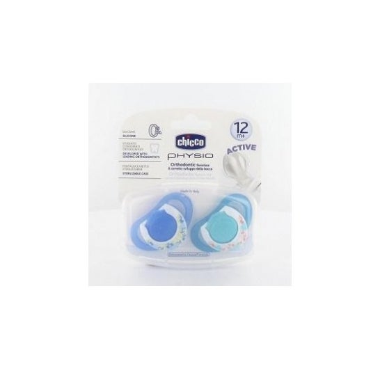Chicco® Physio Pacifier Chupeta de Silicone Anatómica 12M+ 2 unids