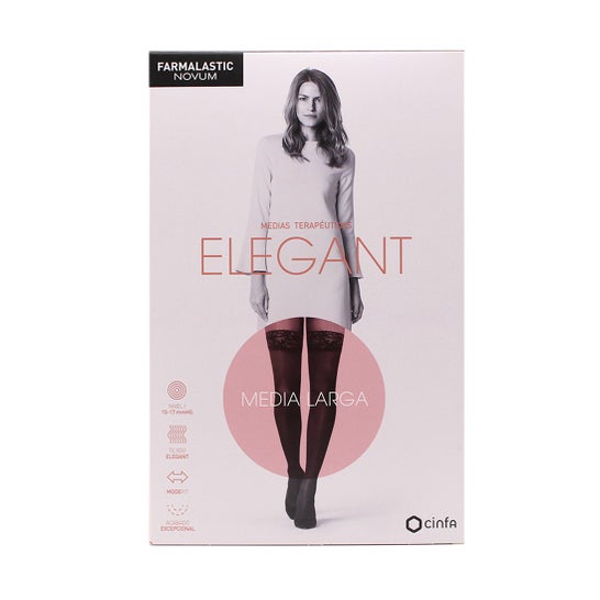 Farmalastic Novum Media Larga Elegant Compresion Ligera Antracit