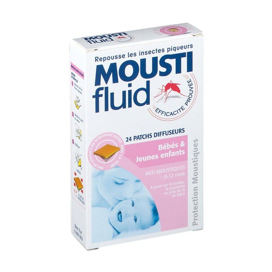 Moustifluid Patches Difusores Protecção Mosquitos Mosquitos Bebés & Crianças Pequenas 24 Patches
