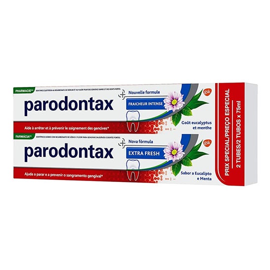Periodontax Fresh Toothpaste Pasta Fresca Intensa Frescura lote de 2x75ml