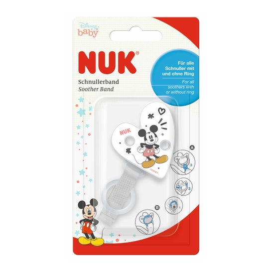 Chupeta de corrente Nuk Mickey Mouse 1ud