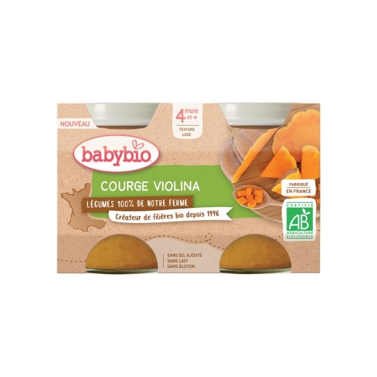 Babybio Pequenas Potes Squash Violina 2x130g