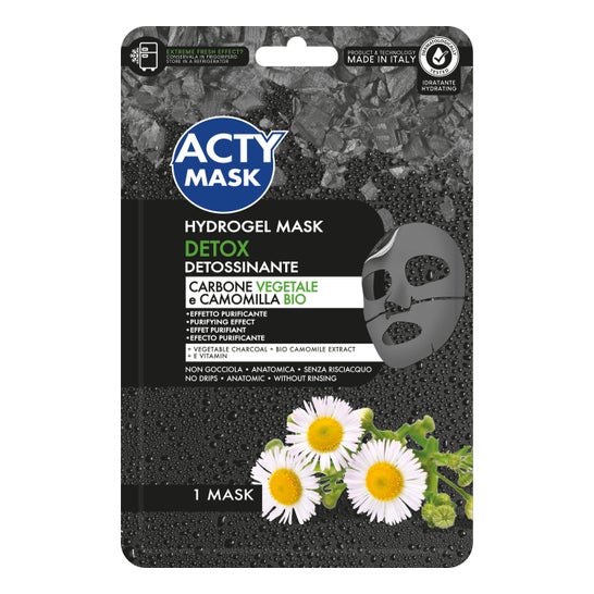 Máscara Acty Hydrogel Máscara Desintoxicante Carvão Vegetal 
