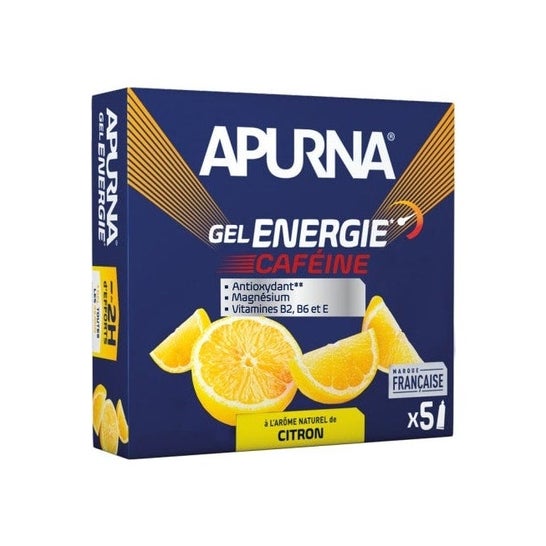 Apurna Gel Energético Limón Cafeína 5x35g