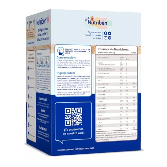 Nutriben Innova Zero% 8 Cereais +6m 500g Nutriben Innova Zero% 8 Cereais +6m 500g