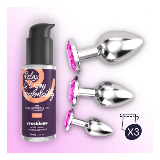 Crushious Set Bijou Anal Wet Train Trio Rosa