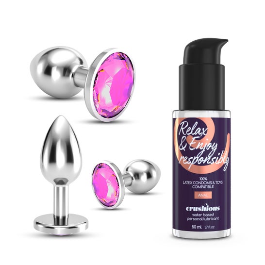 Crushious Set Bijou Anal Wet Train Trio Rosa