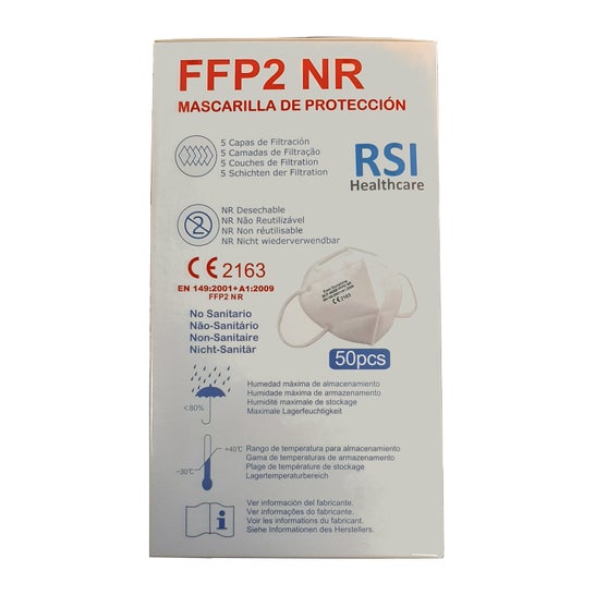 Máscara de Saúde RSI FFP2 Branco 50pcs