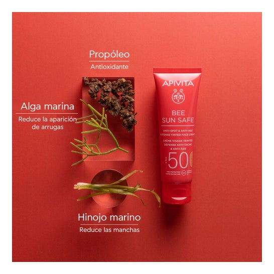 Apivita Bee Sun Safe Anti-rugas com cor 50fps 50ml
