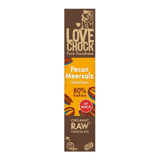Lovechock Chocolate Preto Eco 80% Nozes Pecã Sal Marinho 40g