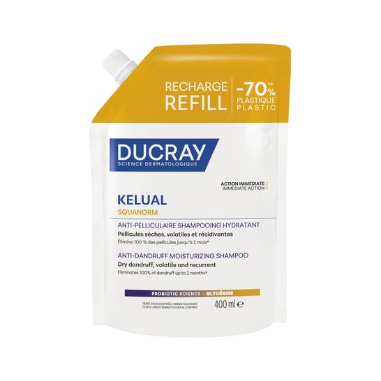 Ducray Kelual Squanorm Champú Hidratante Anticaspa Recarga 400 ml
