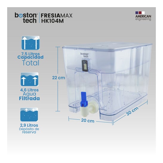 Boston Tech FresiaMax Dispensador de Água Filtrada 7,5 L
