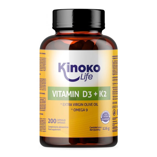 Kinoko Life Vitamina D3 + K2 com Ómega 9 200caps