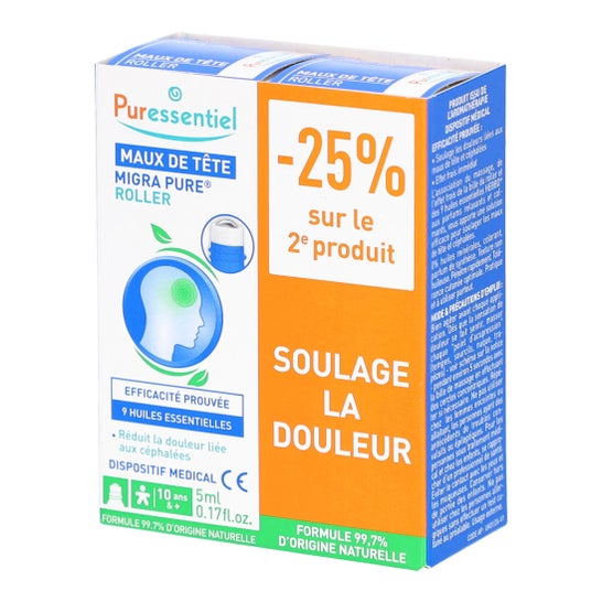 Puressentiel Duo Roller Dor de Cabeça 2x5 ml