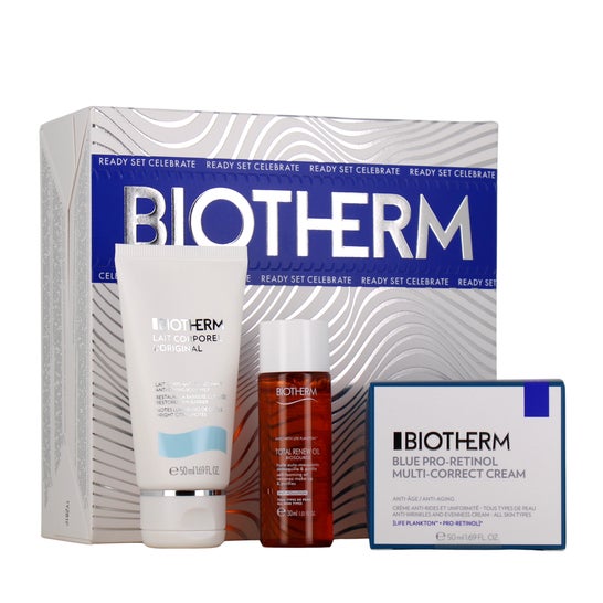 Biotherm Coffret Blue Pro-Retinol + Leite + Total Renew Oil