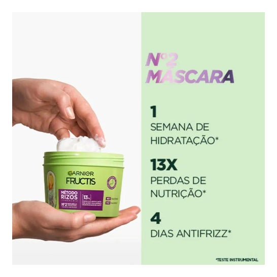 Garnier Fructis Máscara Método Caracóis 370ml Garnier Fructis Máscara Método Caracóis 370ml