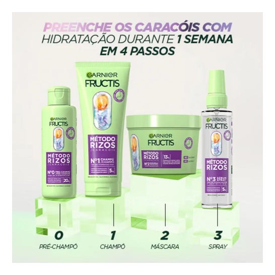 Garnier Fructis Máscara Método Caracóis 370ml Garnier Fructis Máscara Método Caracóis 370ml