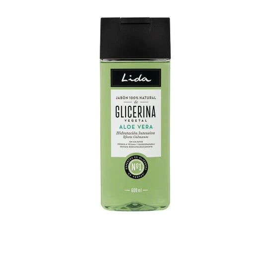 Lida Jabón 100% Natural Glicerina y Aloe Vera 600ml